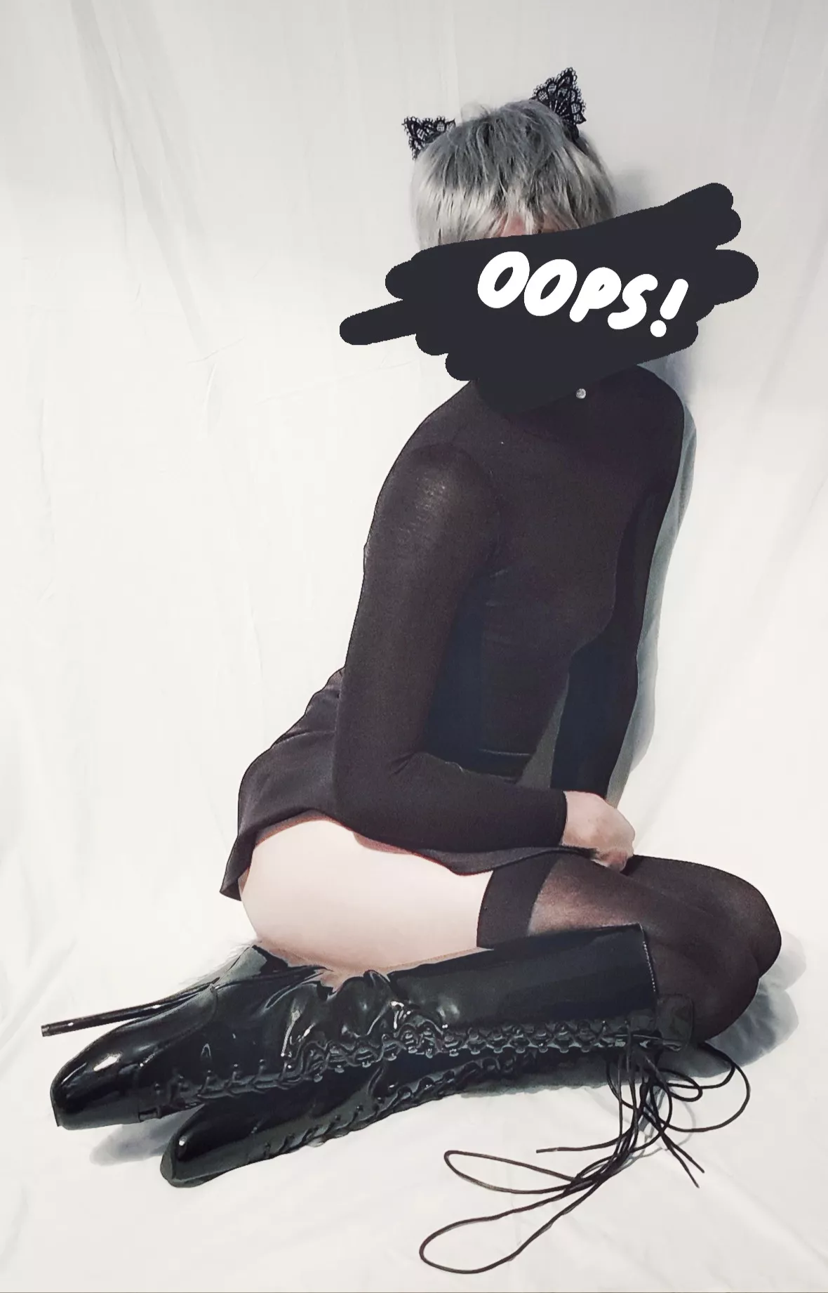 What do you think of my ballet boots? I can't stand up in them but it just means I have to crawl like a good femboy should