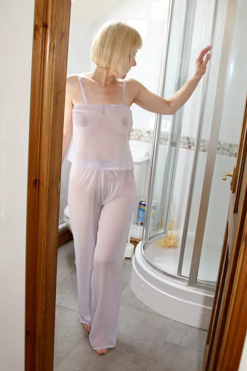 Blonde Wife in Lingerie