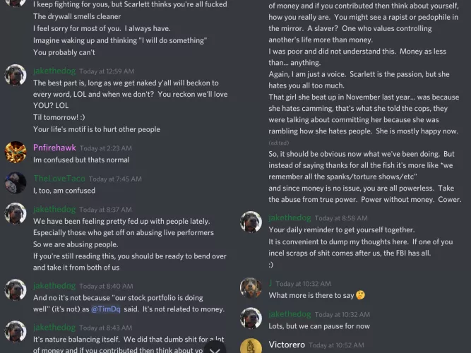 Cookinbaconnaked / Channel_1_tv returned after blaming their fans for supporting them