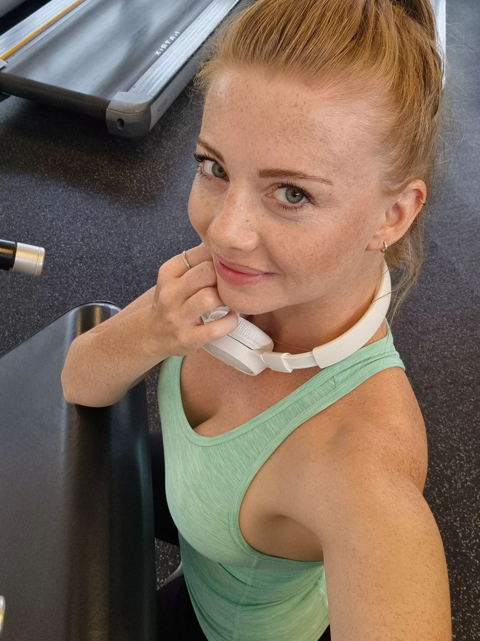 Even at the gym I don't wear a bra. Just letting those puppies bounce!