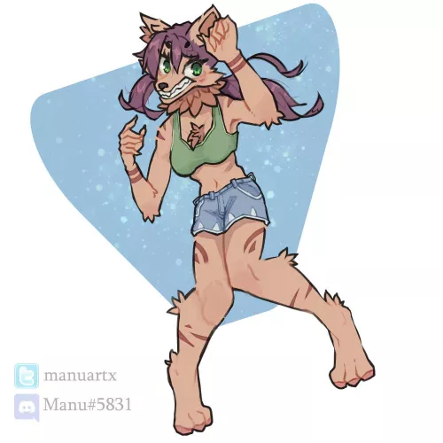 Foxy doodle! [Art by me, @ManuArtx on Twitter]
