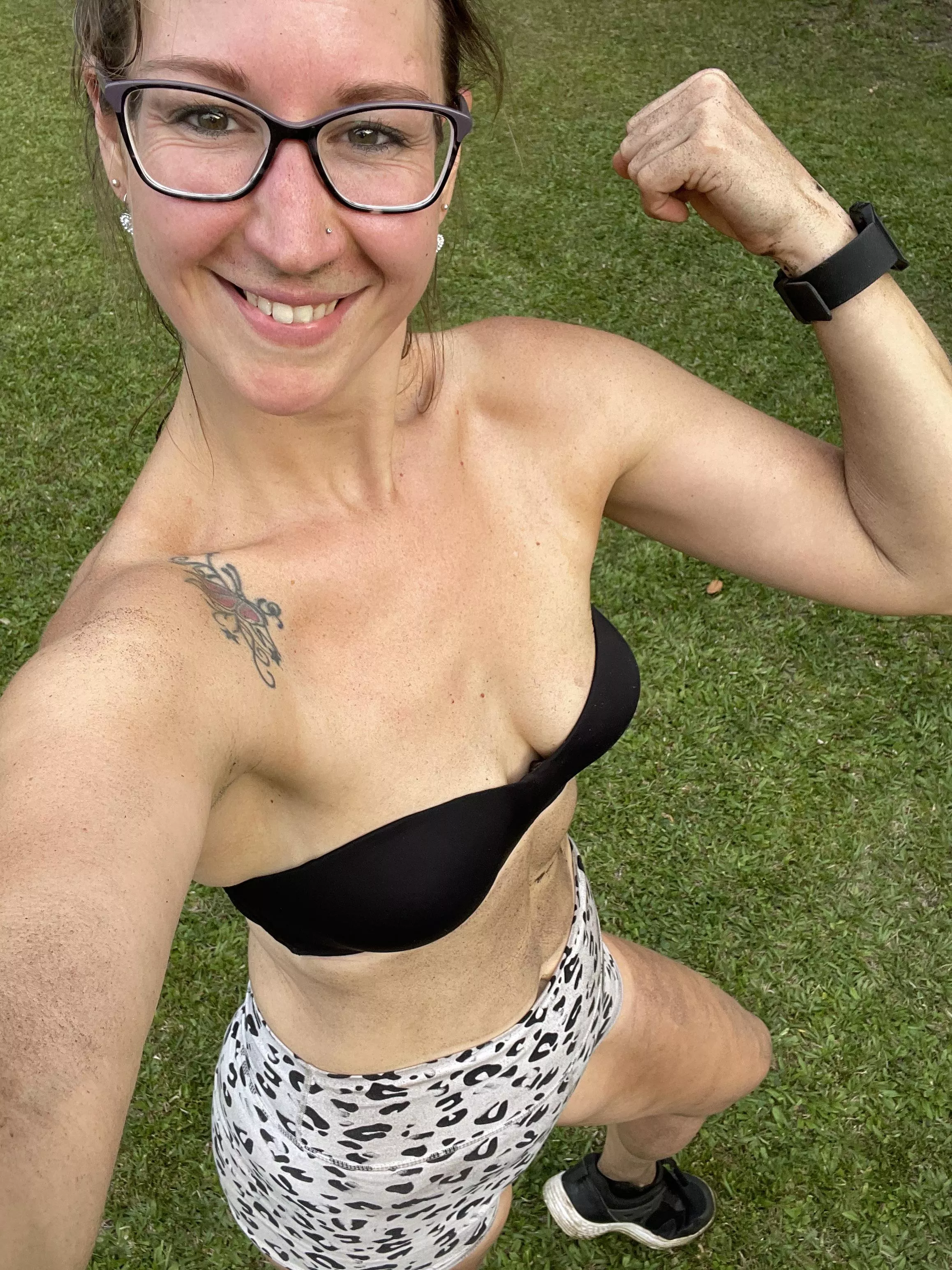 Got pretty dirty & sweaty after 24hours of lawn mowing 🥵