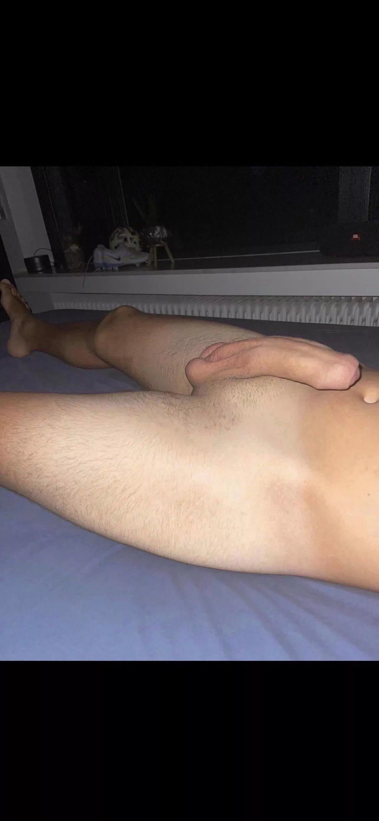 Chilling in bed like this until my mom comes in