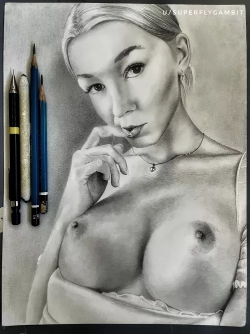<Elegant> by <Me> 9” x 12” graphite drawing on Bristol Board