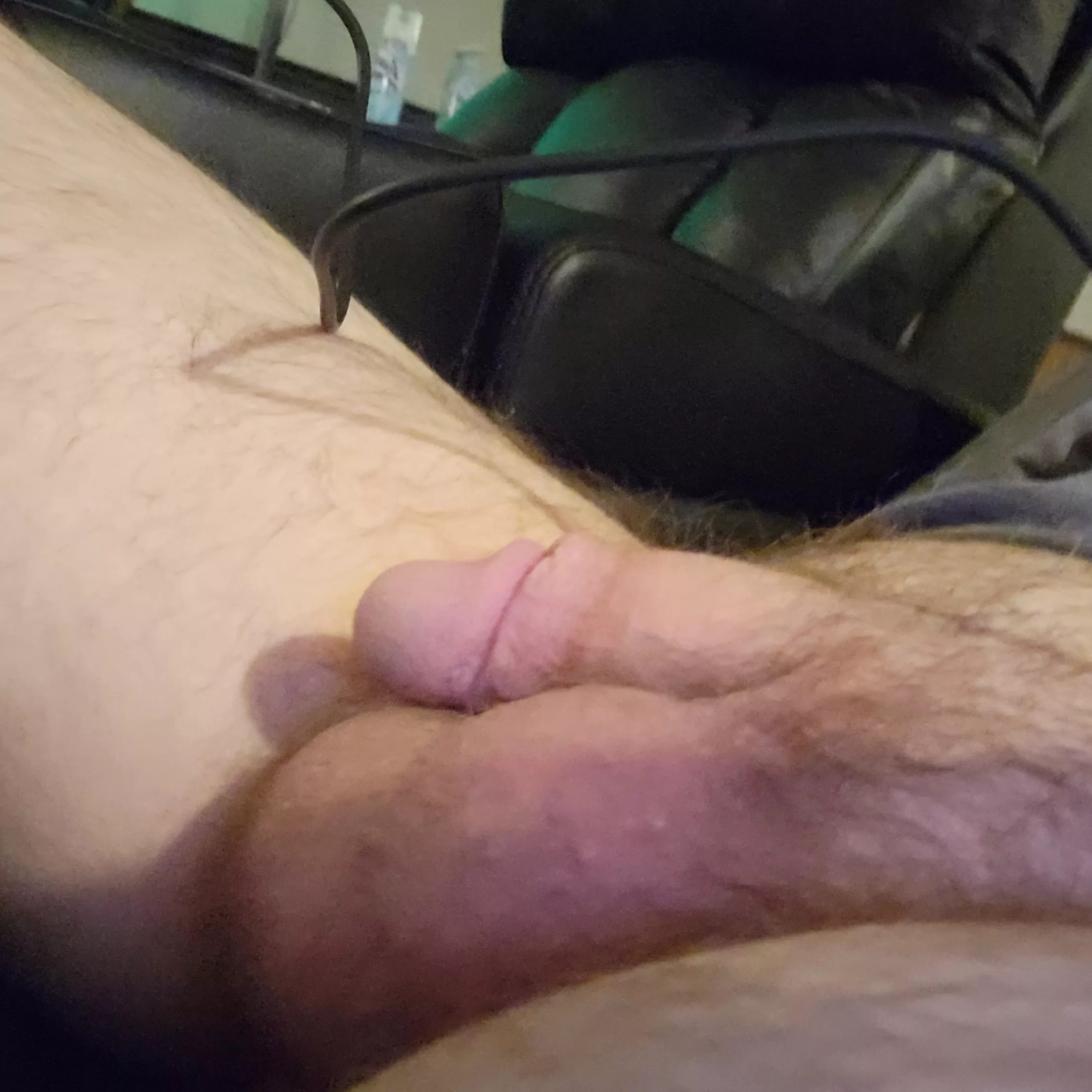 My soft cock resting on my balls