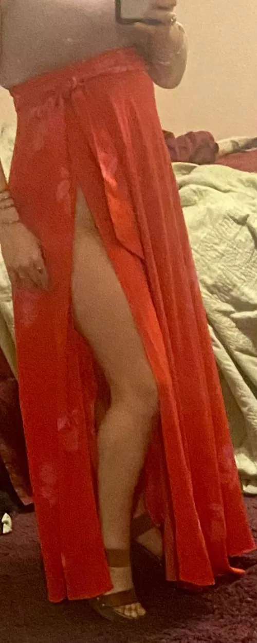 Sometimes I wear skirts with slits all the way up and nothing underneath.