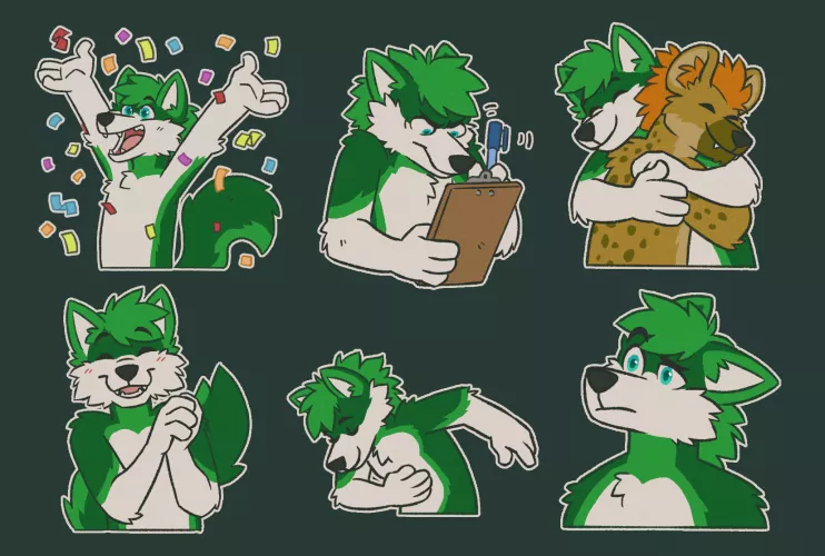 Stickers for someone on Twitter :v (art by me _capycorn)