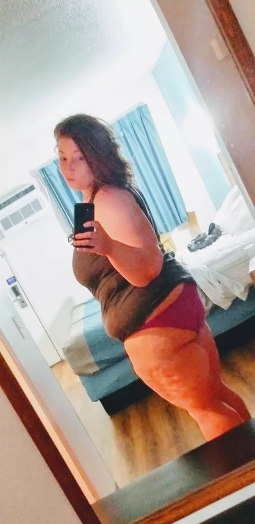 The first picture of my ass I ever took. I had just been fucked by a hot guy and sent this pic to my cheating ex. 🤷‍♀️