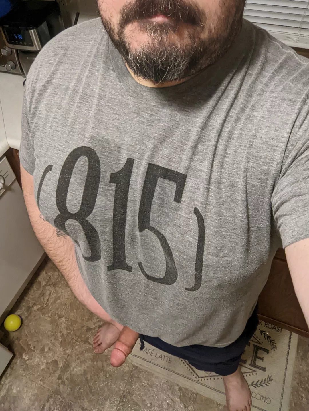 Waiting for coffee after the gym.