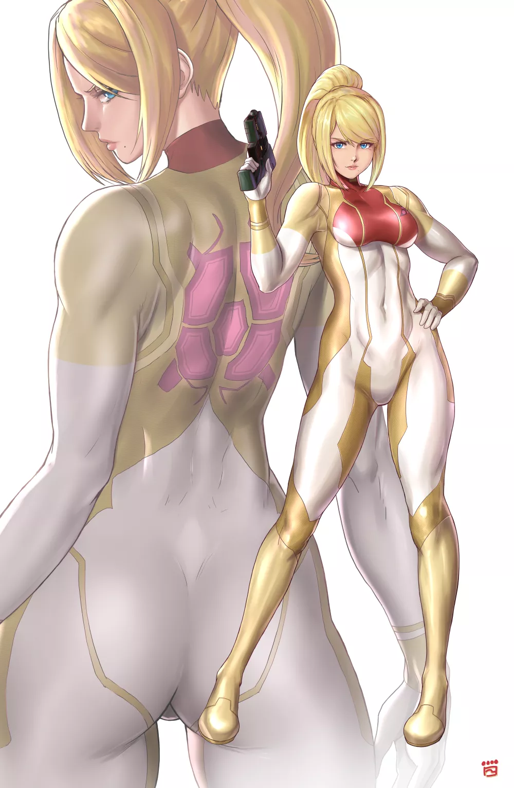 White And Gold Zero Suit Samus (Finalcake) [Metroid]