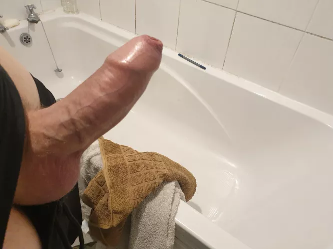 fresh out of the shower.