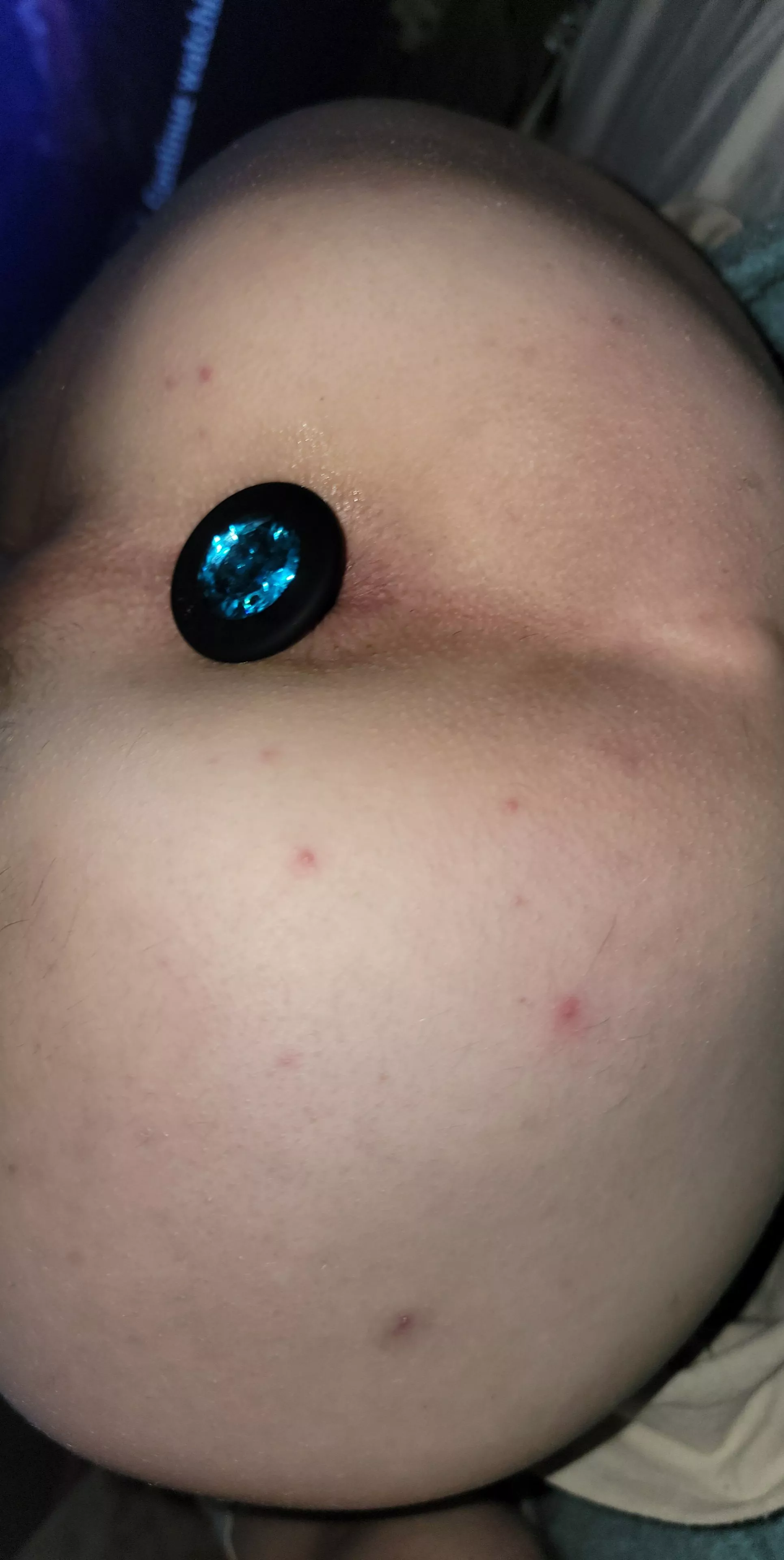 freshly shaved bottom wearing pretty plug for my king BBC😇😇