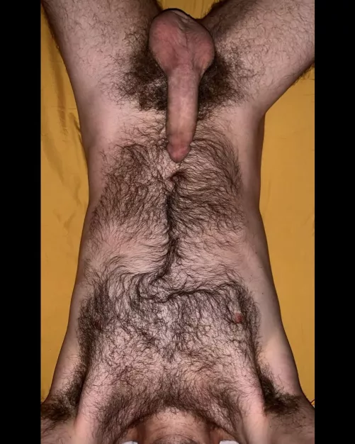 I'm still in bed. He's in the shower washing me off him. Good morning!