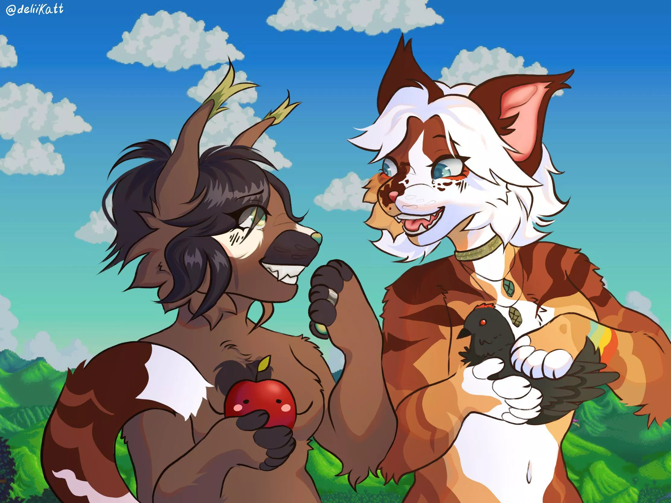 Lesbians playing stardew valley