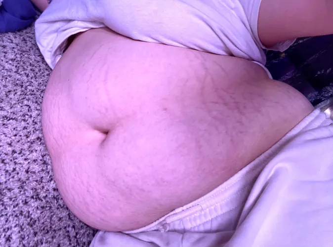 My clothes can’t keep my belly covered