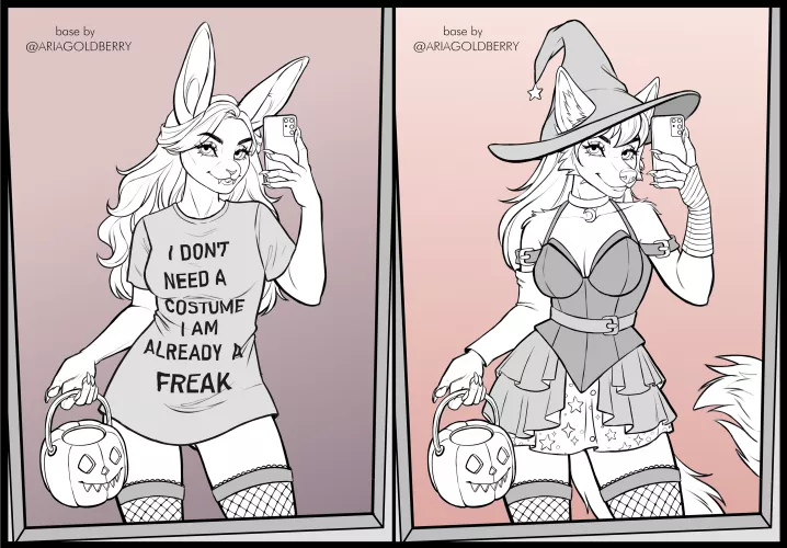 P2U Halloween Selfie Base (@AriaGoldberry)