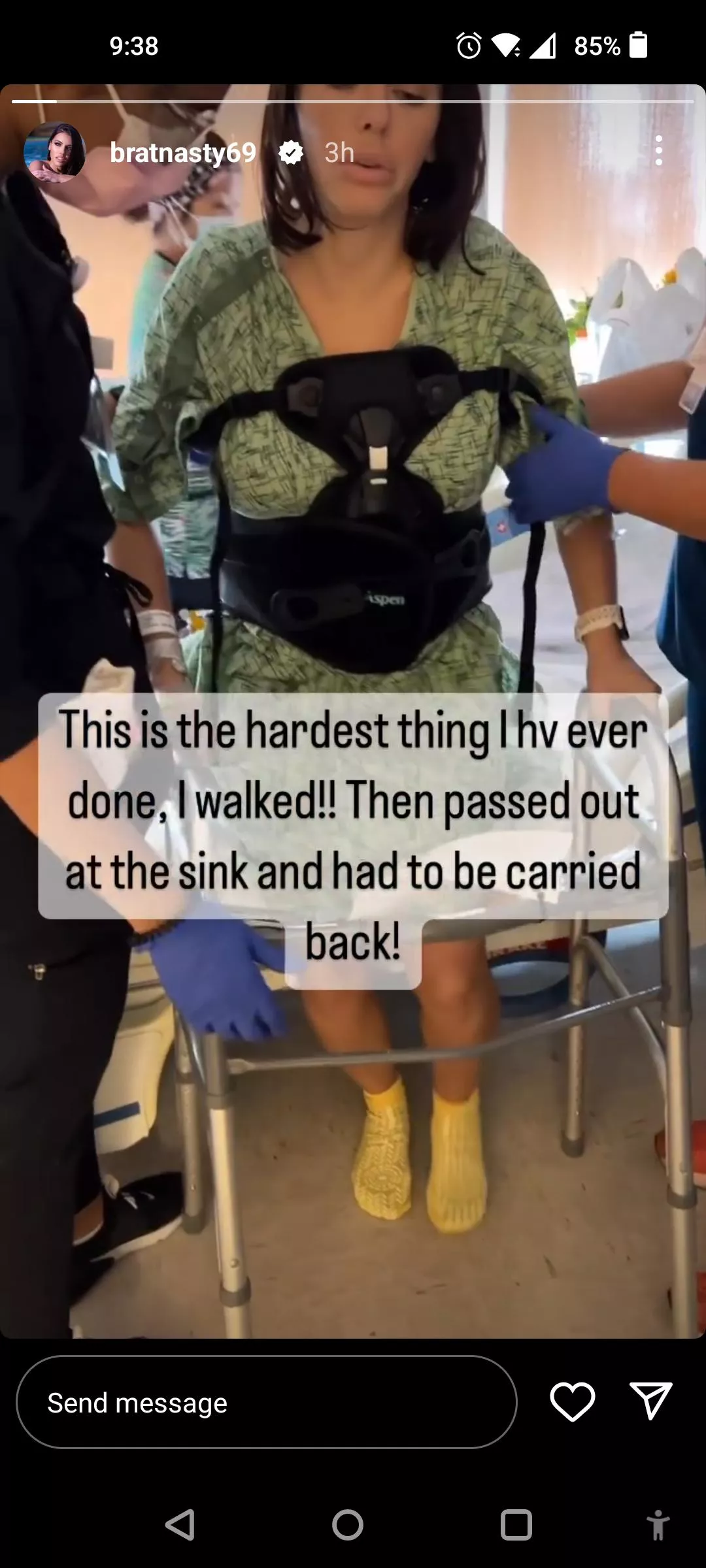 Remember, everyone. This was the aftermath of the foam pit accident with Adriana Chechik.