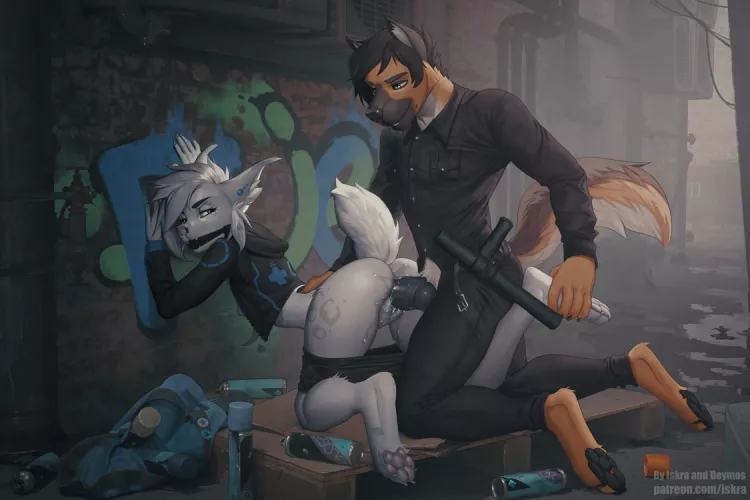 Street artist gets Caught [MF] (Iskra and Deymos)