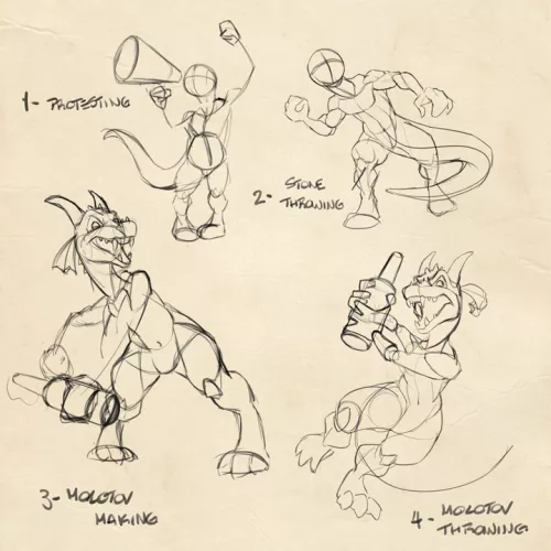 [FOR HIRE] some sketches I'm doing to decide the pose of my next drawing. I love to do gestures! (= comment and upvote if you like, please! And DM me if you wish to know more about my process and hire me to draw your beloved OC! (=