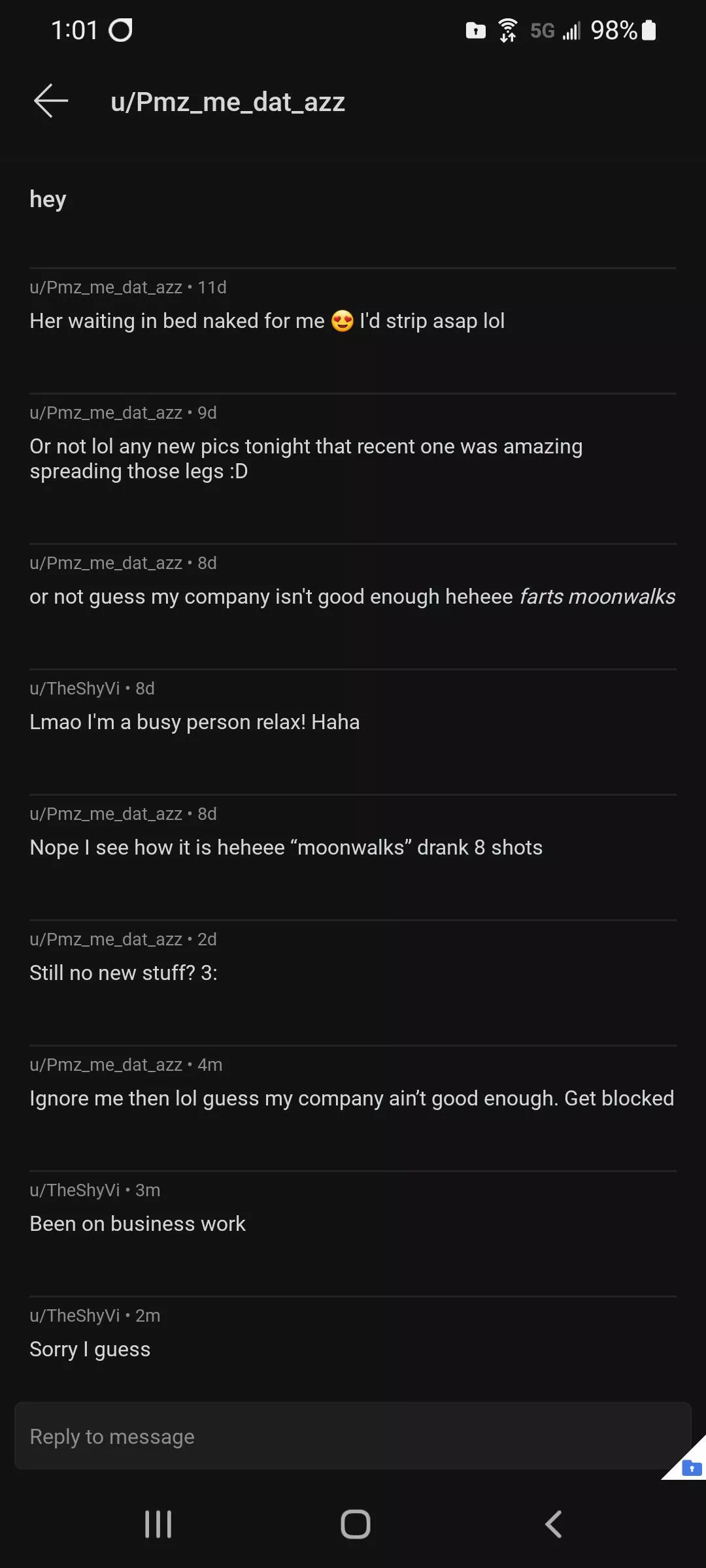 guess you can't be busy irl...