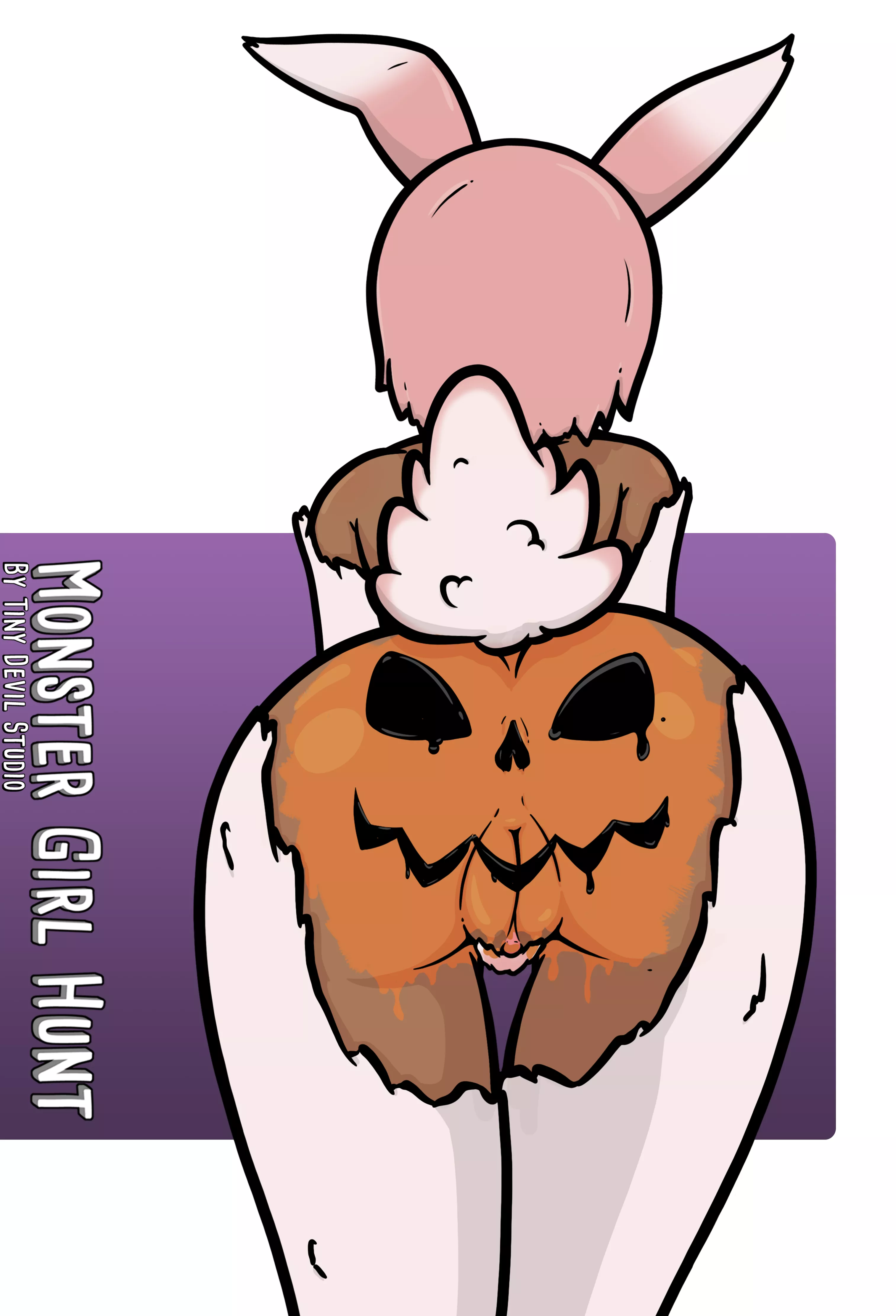 Monster Girl Hunt - Halloween updates are great, it means I get to do off the wall stuff like pumpkin body paint on this bunny ass