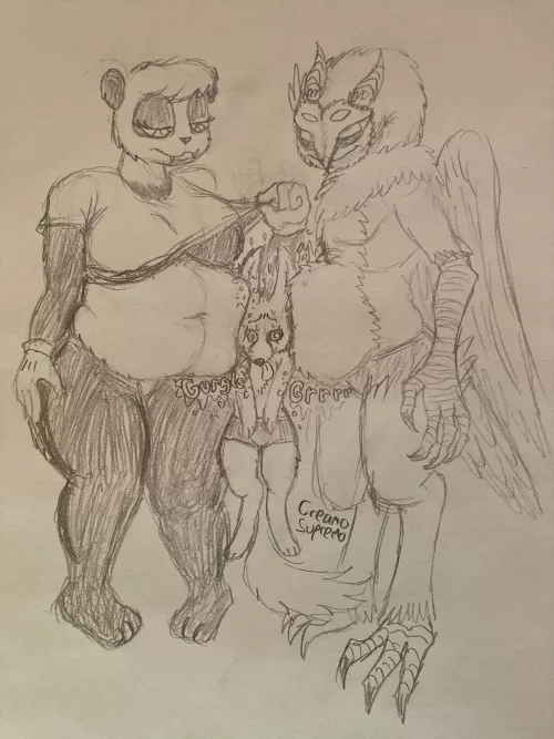 {image}Belly squish for a friend on the discord (credit to joaoppereiraus for creating Sueli the panda)