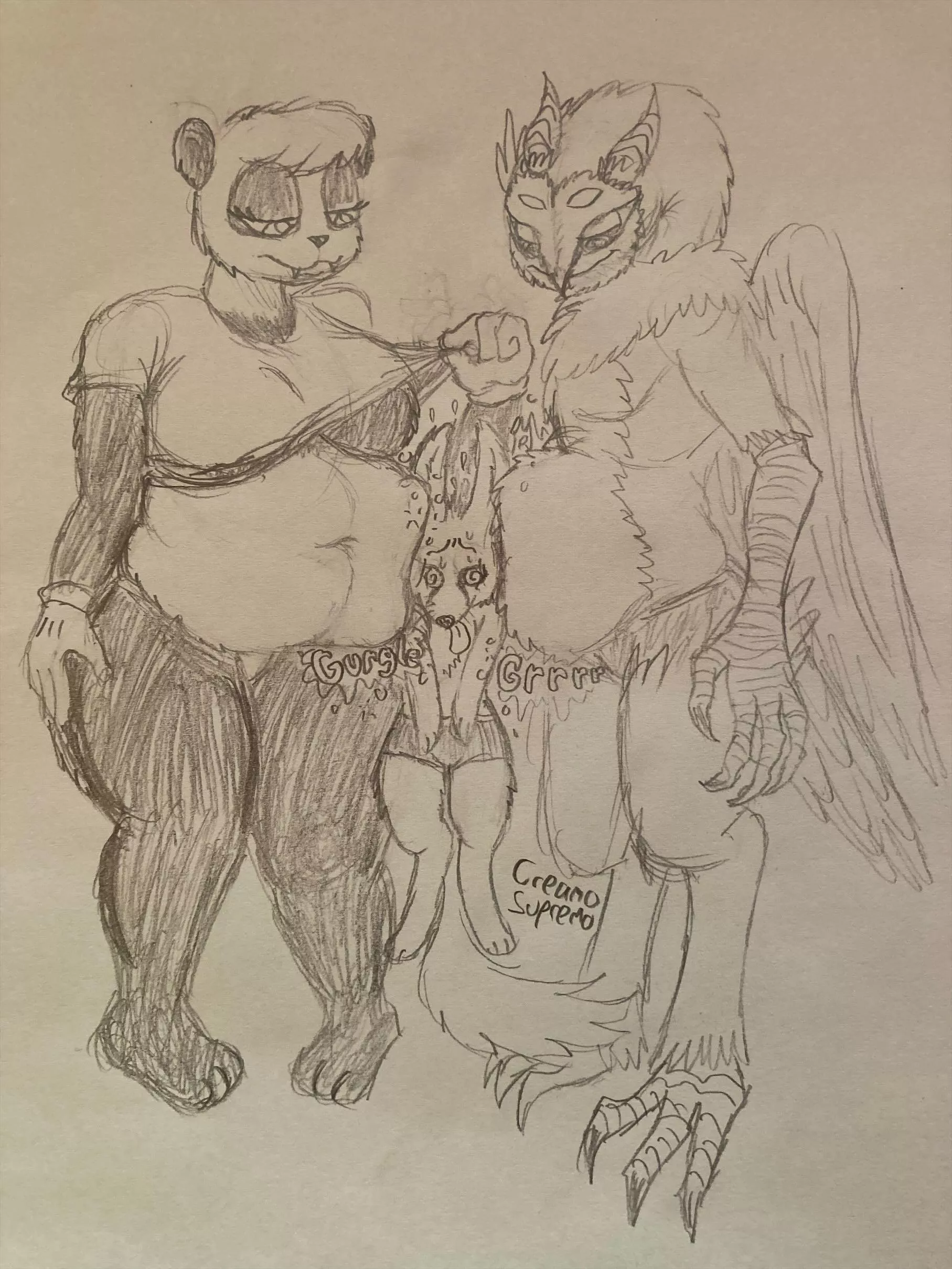 {image}Belly squish for a friend on the discord (credit to joaoppereiraus for creating Sueli the panda)