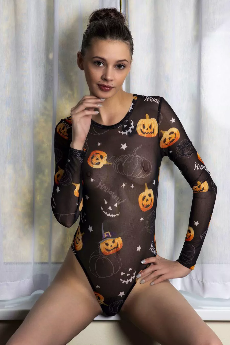 Love this see through bodysuit🎃