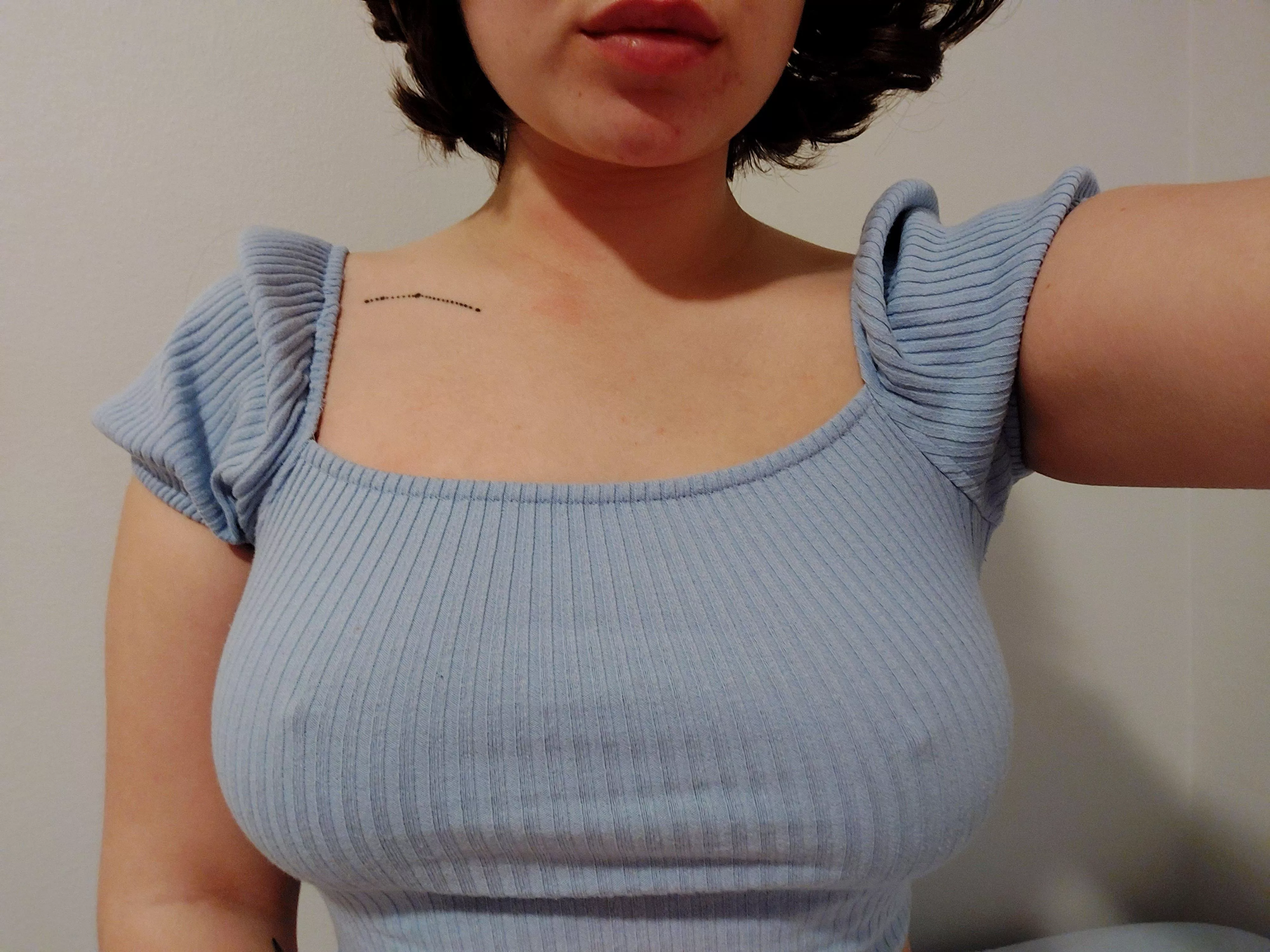 Oh no! You can totally see my pokies in this top!