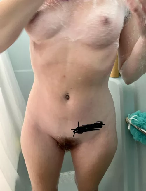 Shower bush and boobs of my wife!