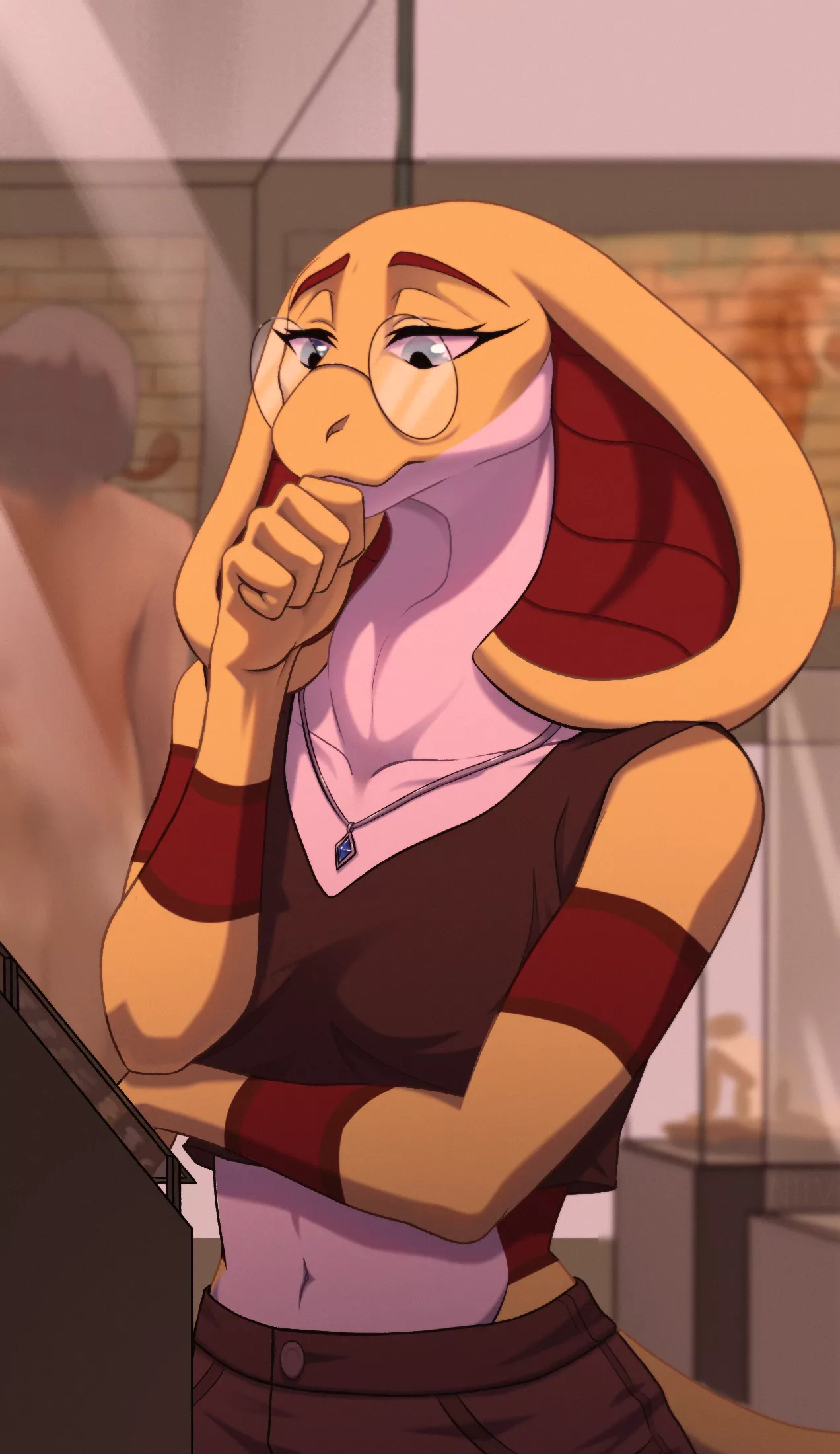 Visiting the museum (Art by @Niivaan on TW aka me ;v;)