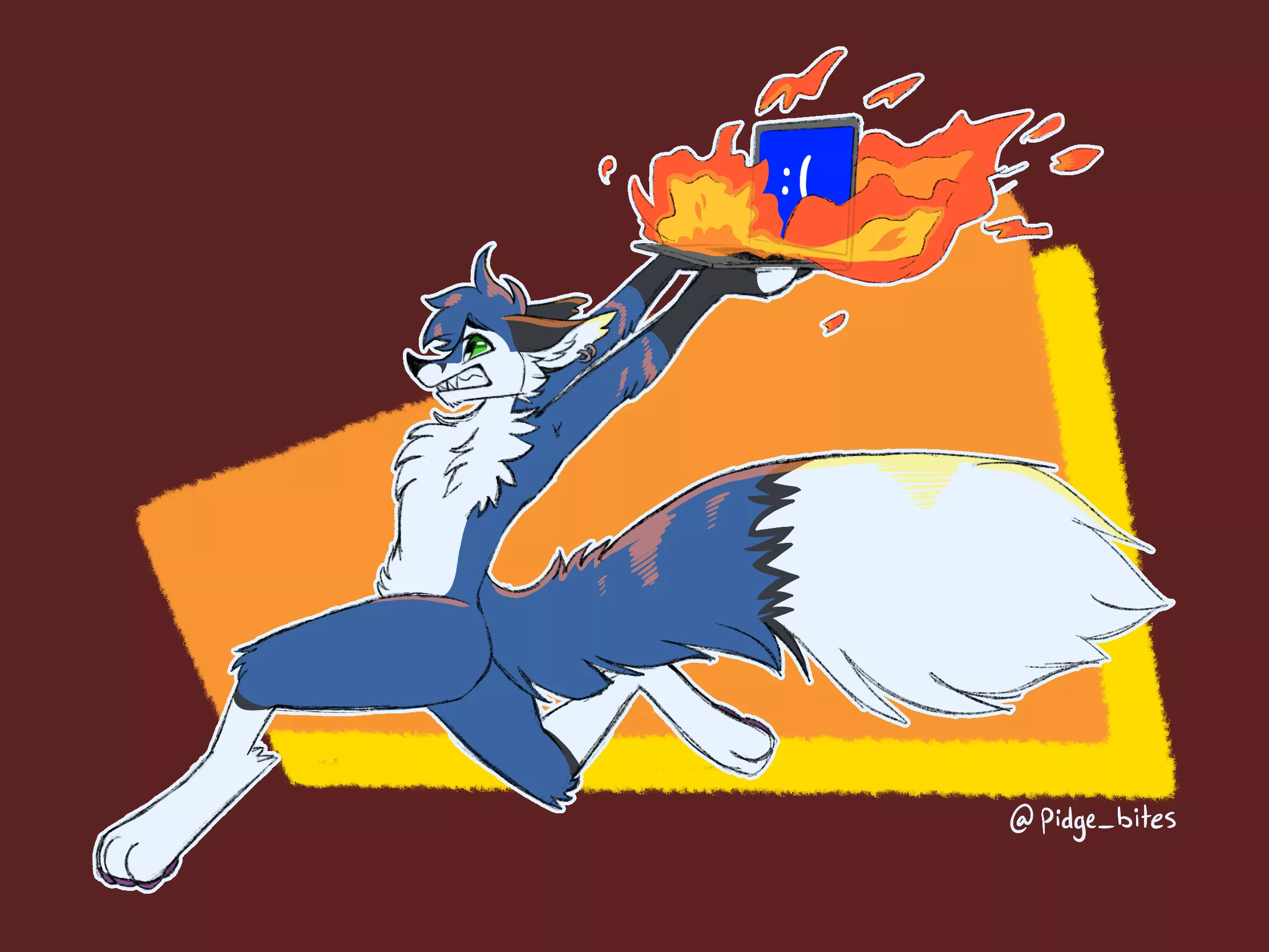 Frozen with Laptop 10062022 by pidge_bites (@pidge_bites)