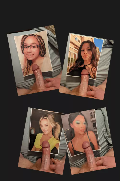 How does my 41 yr old cock look in front of these pretty faces?