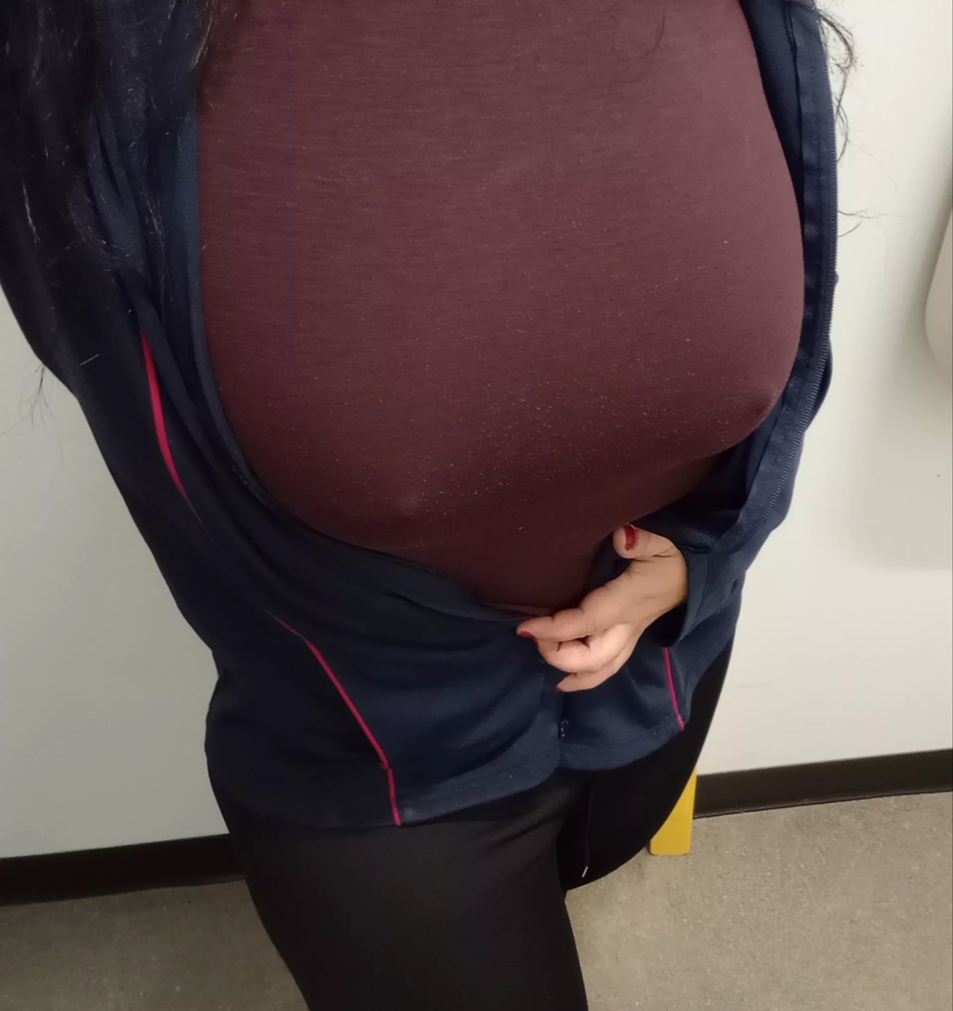 I cover myself up at work but I'm not wearing a bra