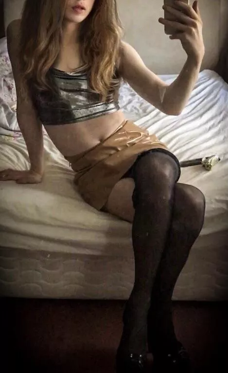 Introducing sissy Gemma, she had the problem of purging,, now she has no choice of taking pics down