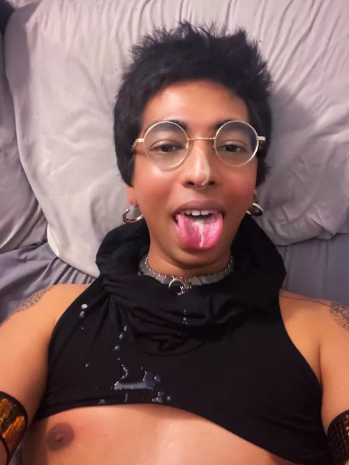 nothing makes me happier than warm semen on my face!