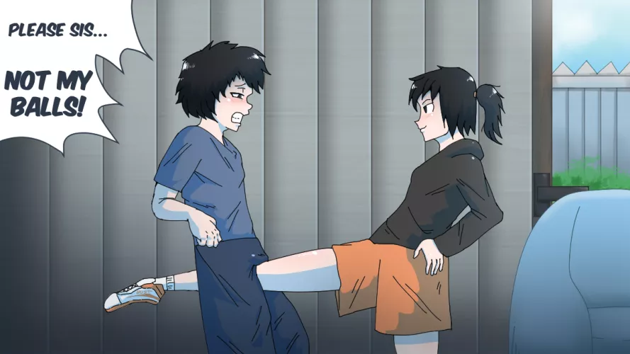 [OC] casual ballbusting! Made by me, commisions are open