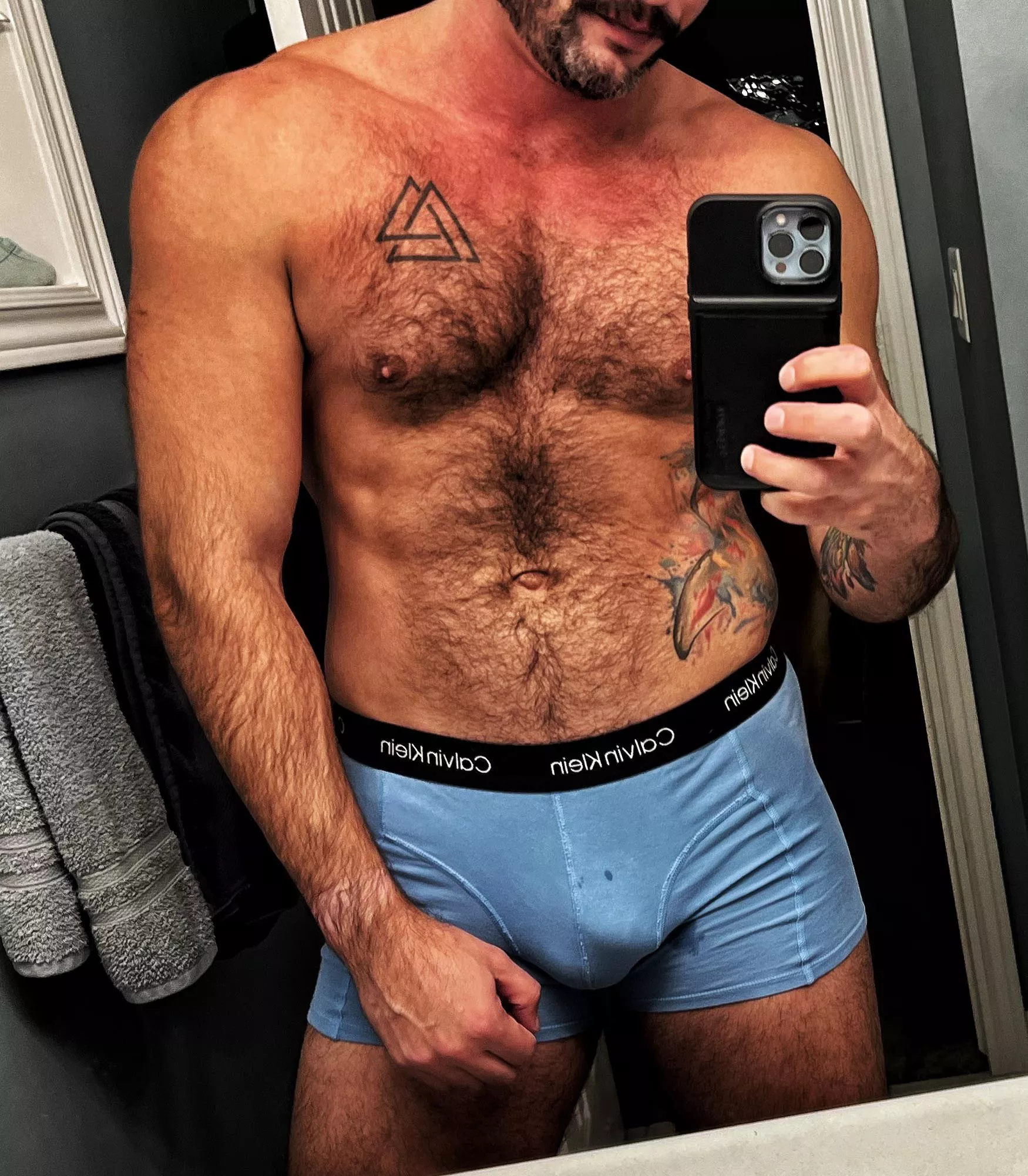 Working on that winter coat to stay warm this winter. #hairy