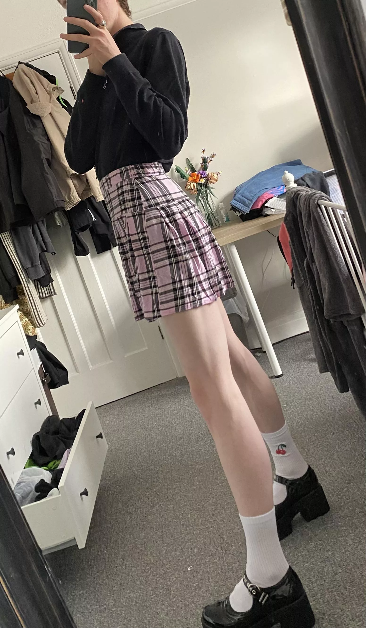 long legs and cherry socks 🍒