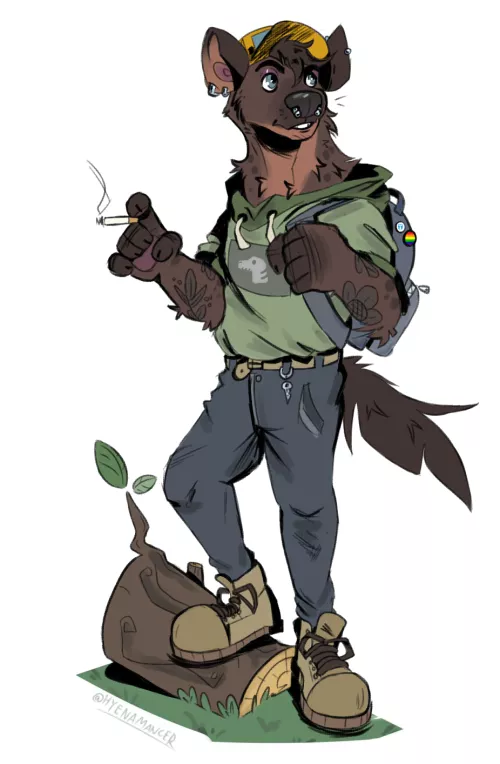 Outdoorsman (art by me, @Hyenamancer on twitter)