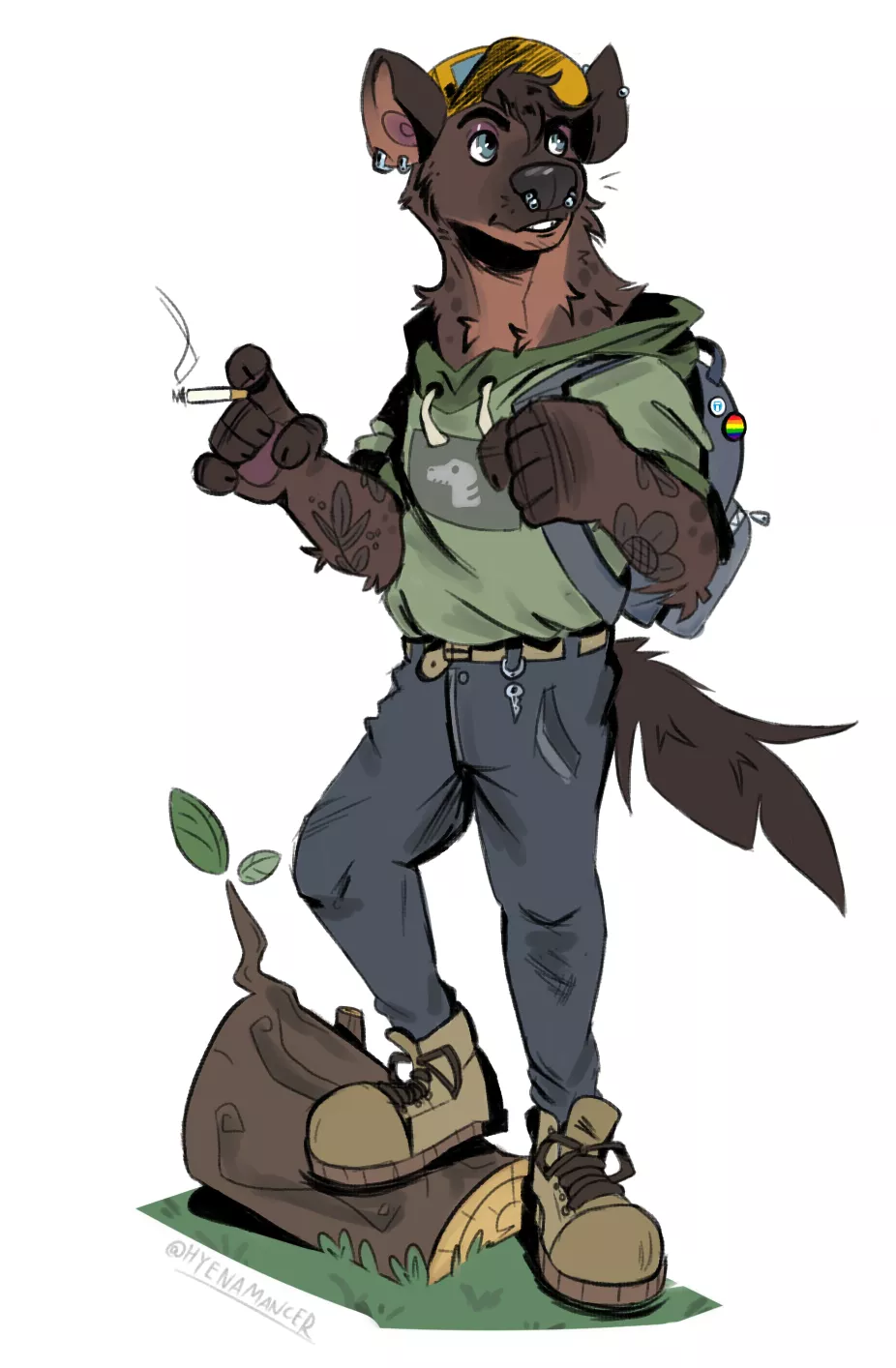 Outdoorsman (art by me, @Hyenamancer on twitter)