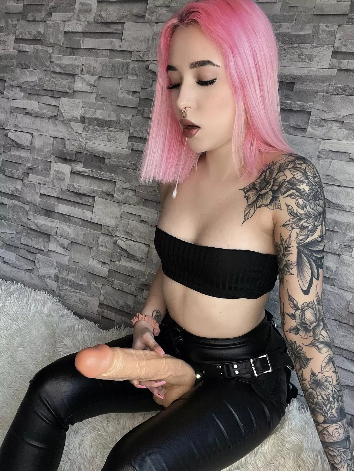 Ready to suck my spit right off my huge cock?