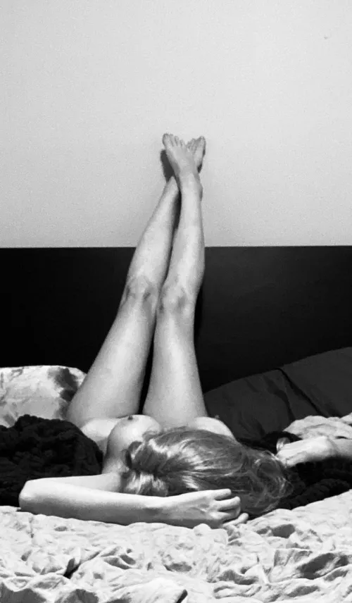 You got your legs up in the sky with the devil in your eyes