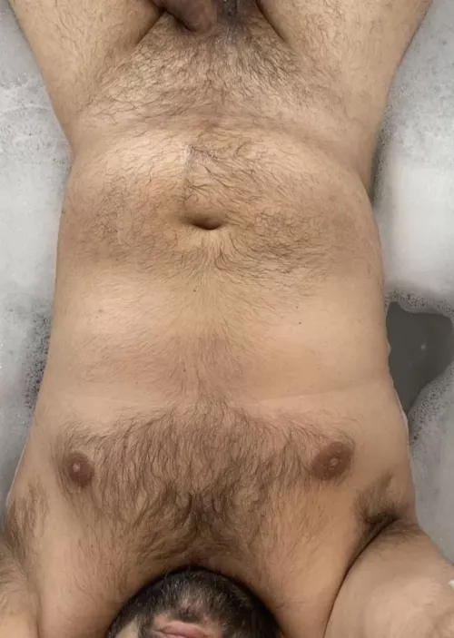 Chilling after physio… letting the bath fill up around me