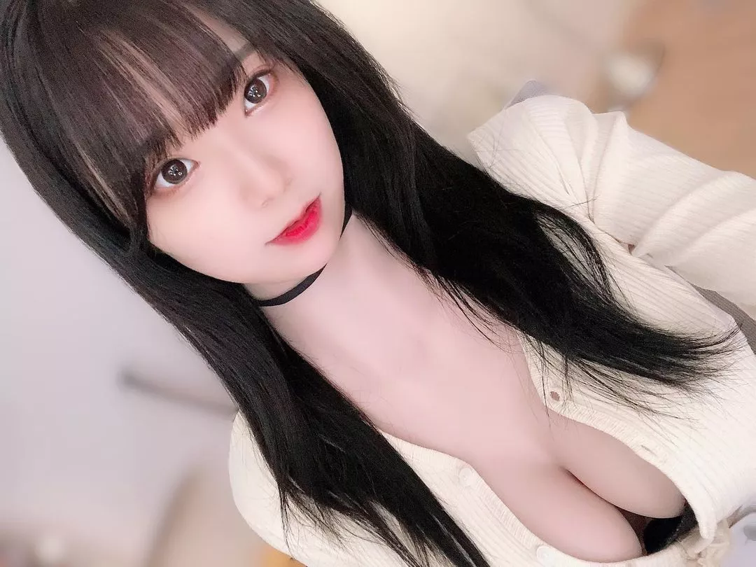 Cutie with huge tits