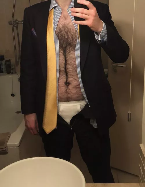 Here’s something for those into suits, chest hair, and white briefs (42)