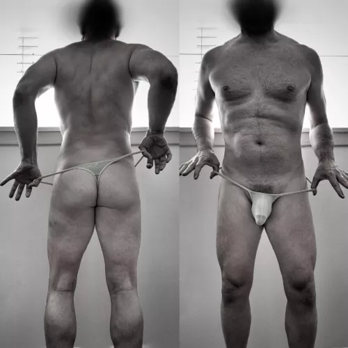 I'm a few pounds heavier 😉🤷. G-String.