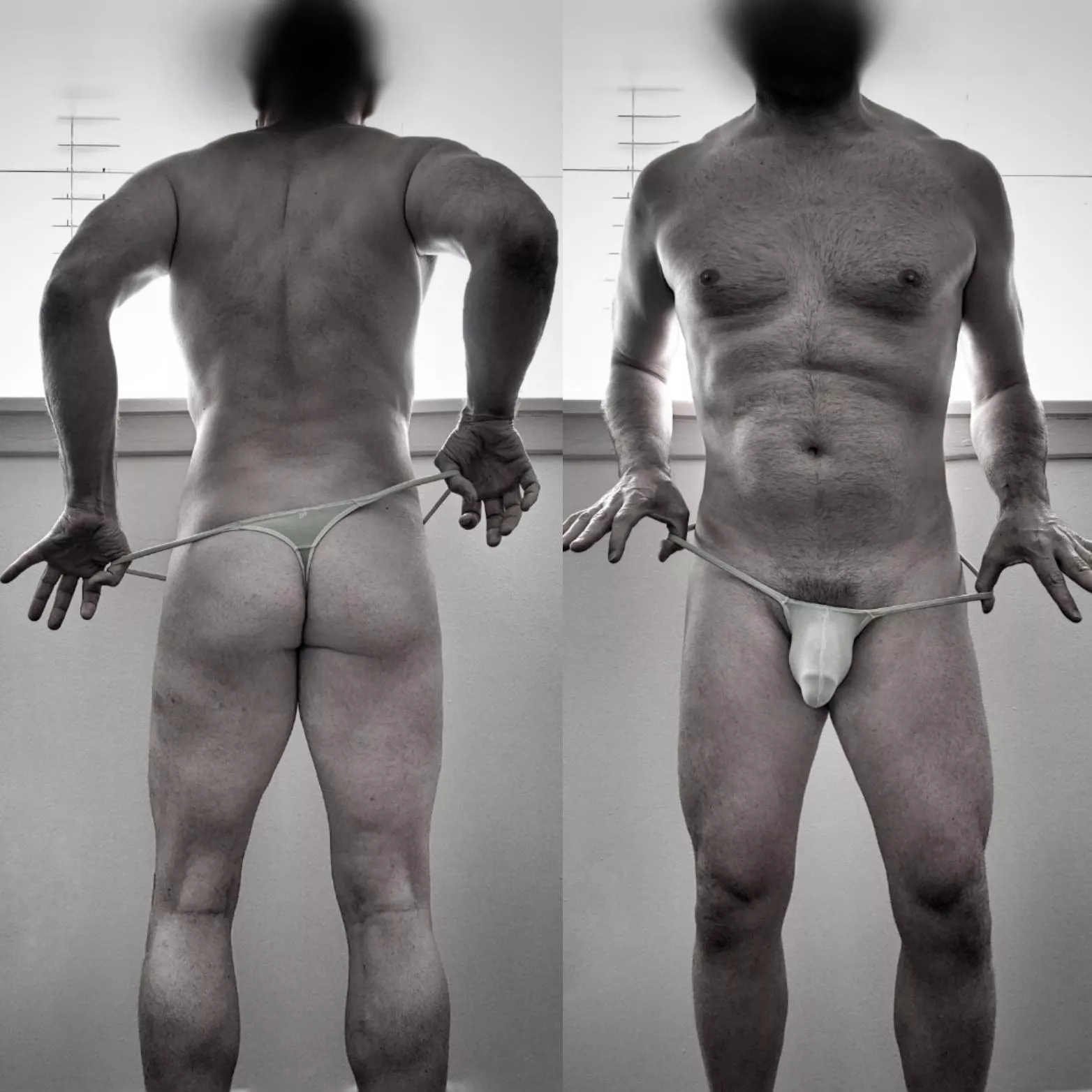 I'm a few pounds heavier 😉🤷. G-String.