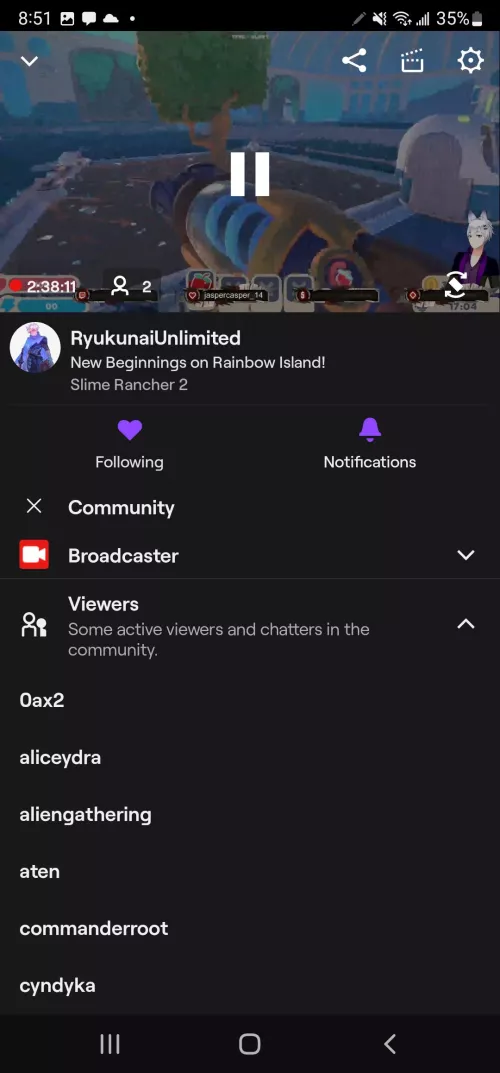 Is anyone else having this issue where twitch says 2 viewers yet lists a bunch of active viewer names? which one is correct?
