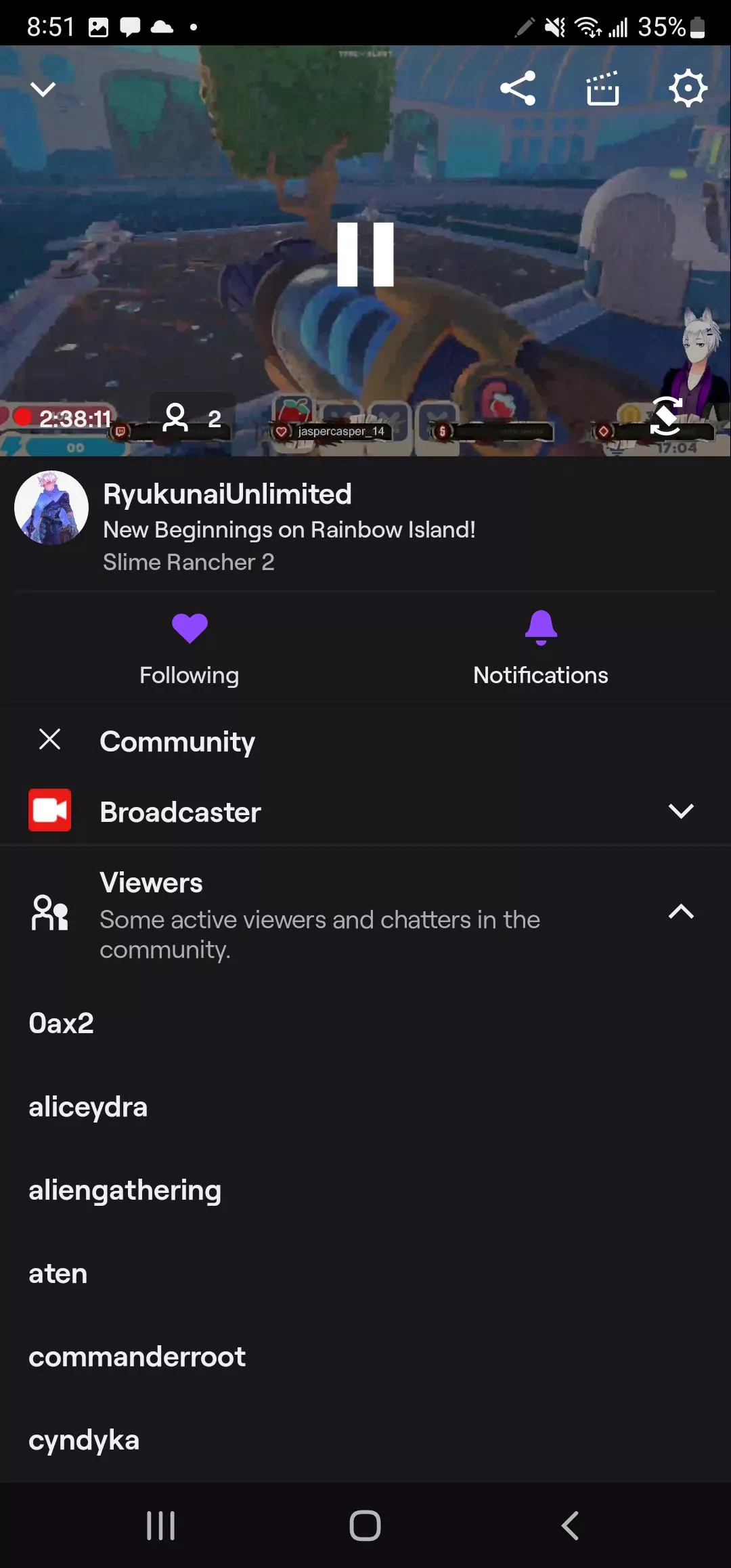 Is anyone else having this issue where twitch says 2 viewers yet lists a bunch of active viewer names? which one is correct?